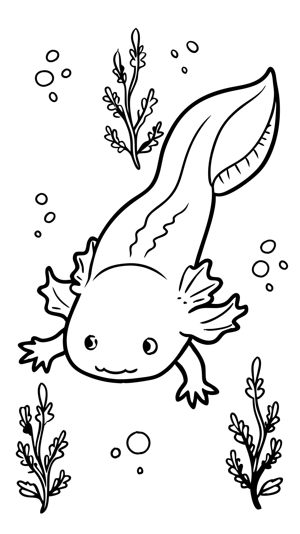 axolotl coloring page printable